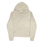 REEBOK Womens Beige Plush Hoodie S Fleece Pullover Hooded Sweatshirt Cozy