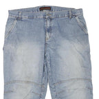 EXE DENIM Mens Denim Blue Casual Shorts L W38 Cotton Blend Relaxed Fit