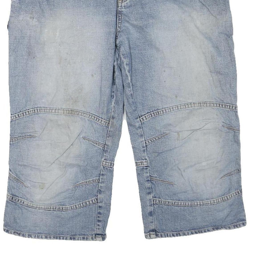 EXE DENIM Mens Denim Blue Casual Shorts L W38 Cotton Blend Relaxed Fit