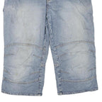 EXE DENIM Mens Denim Blue Casual Shorts L W38 Cotton Blend Relaxed Fit