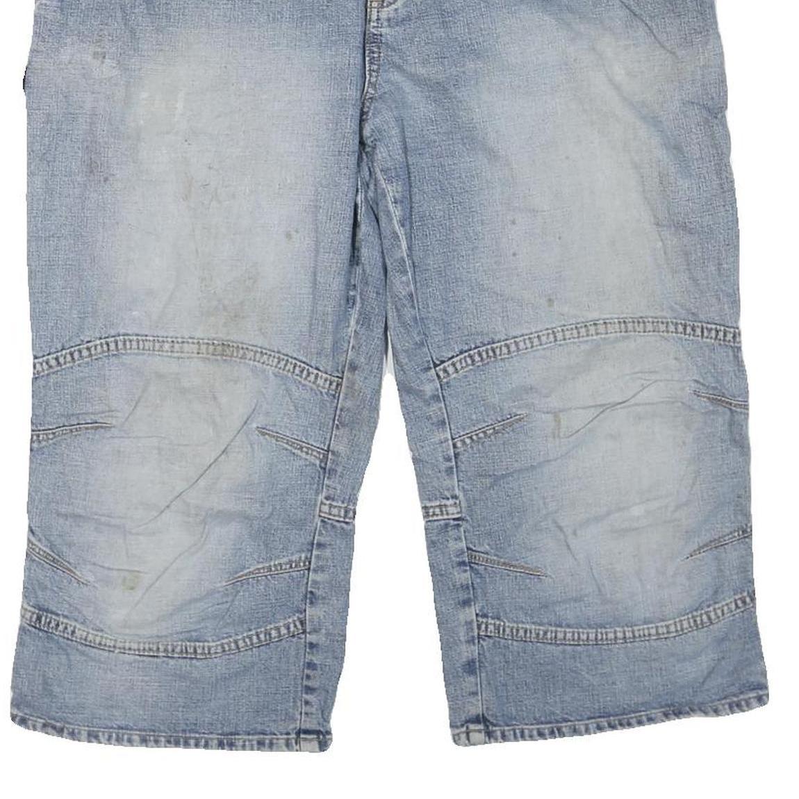 EXE DENIM Mens Denim Blue Casual Shorts L W38 Cotton Blend Relaxed Fit