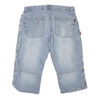EXE DENIM Mens Denim Blue Casual Shorts L W38 Cotton Blend Relaxed Fit