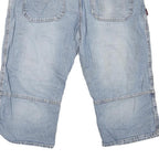 EXE DENIM Mens Denim Blue Casual Shorts L W38 Cotton Blend Relaxed Fit