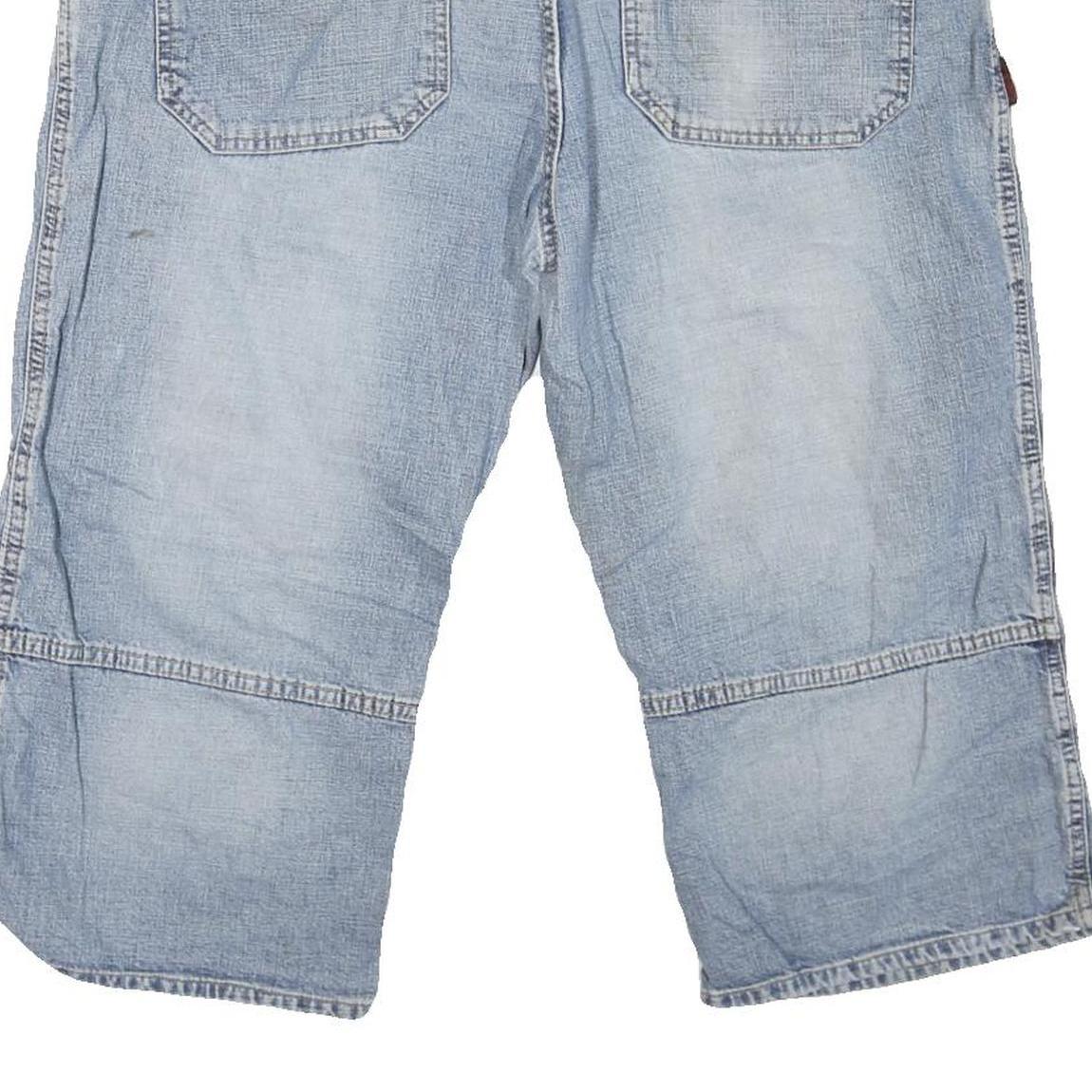 EXE DENIM Mens Denim Blue Casual Shorts L W38 Cotton Blend Relaxed Fit