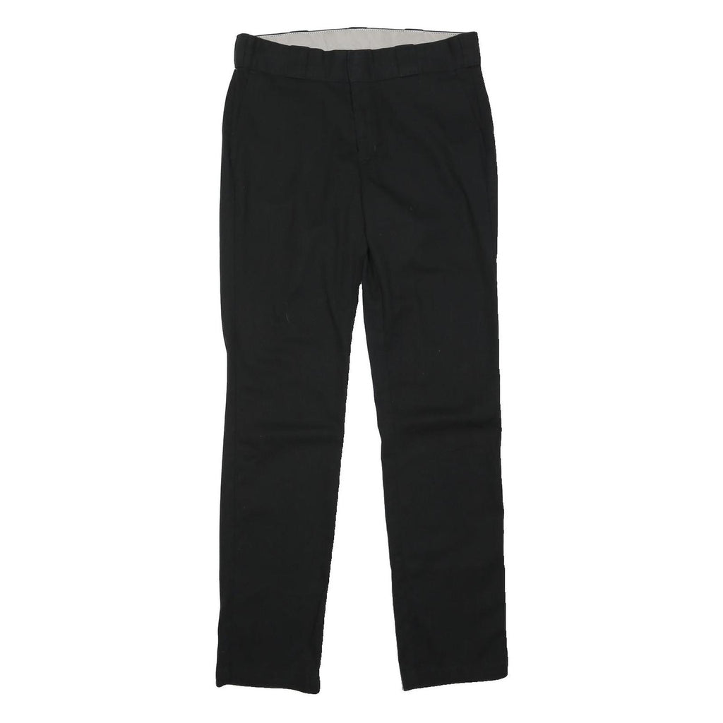 DICKIES Mens Black Cotton Blend Regular Straight Trousers W31 L32 Workwear