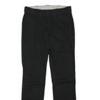 DICKIES Mens Black Cotton Blend Regular Straight Trousers W31 L32 Workwear