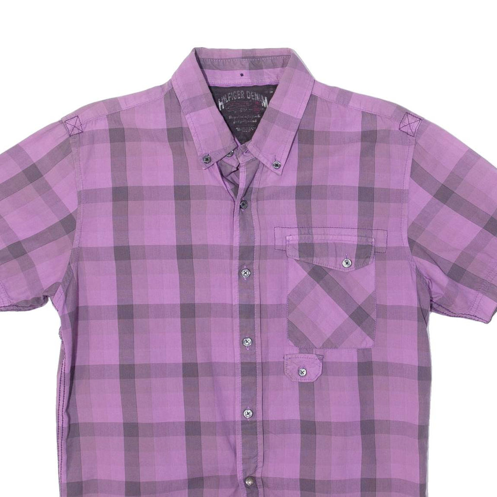 TOMMY HILFIGER Mens Shirt Purple Check M