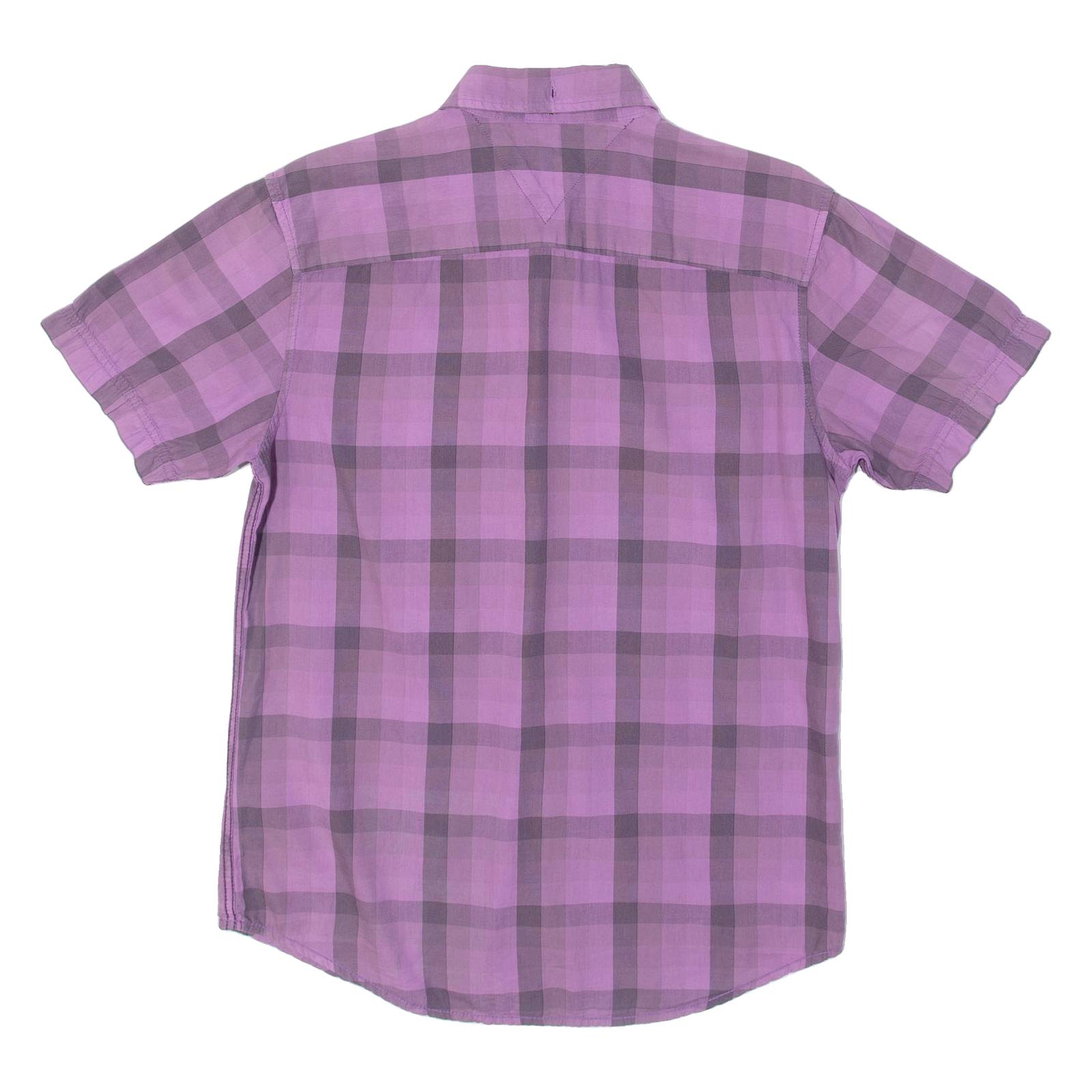 TOMMY HILFIGER Mens Shirt Purple Check M