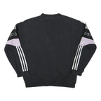 ADIDAS Mens Black & Purple Crew Neck S Cotton Blend Pullover Sweatshirt