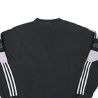 ADIDAS Mens Black & Purple Crew Neck S Cotton Blend Pullover Sweatshirt