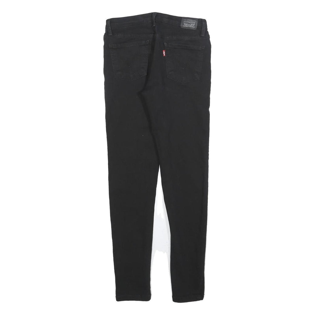 LEVI'S Girls Cotton Blend Black Slim Skinny Trousers W24 L26