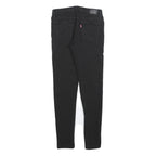 LEVI'S Girls Cotton Blend Black Slim Skinny Trousers W24 L26