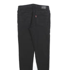 LEVI'S Girls Cotton Blend Black Slim Skinny Trousers W24 L26