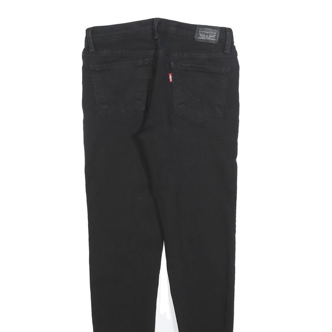 LEVI'S Girls Cotton Blend Black Slim Skinny Trousers W24 L26