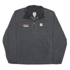 CARHARTT Mens Grey Plain Pullover Basic Knit L Workwear Polyester Jumper