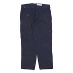 CARHARTT Mens Cotton Blend Navy Relaxed Straight Trousers W34 L32 Workwear Zip