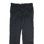 DICKIES Mens Cotton Black Regular Straight Trousers W38 L34 Workwear Zip Closure