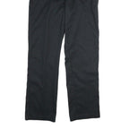 DICKIES Mens Cotton Black Regular Straight Trousers W38 L34 Workwear Zip Closure