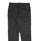 DICKIES Mens Cotton Black Regular Straight Trousers W38 L34 Workwear Zip Closure