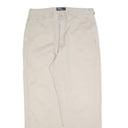 POLO RALPH LAUREN Mens Cotton Blend Beige Relaxed Straight Trousers W35 L32