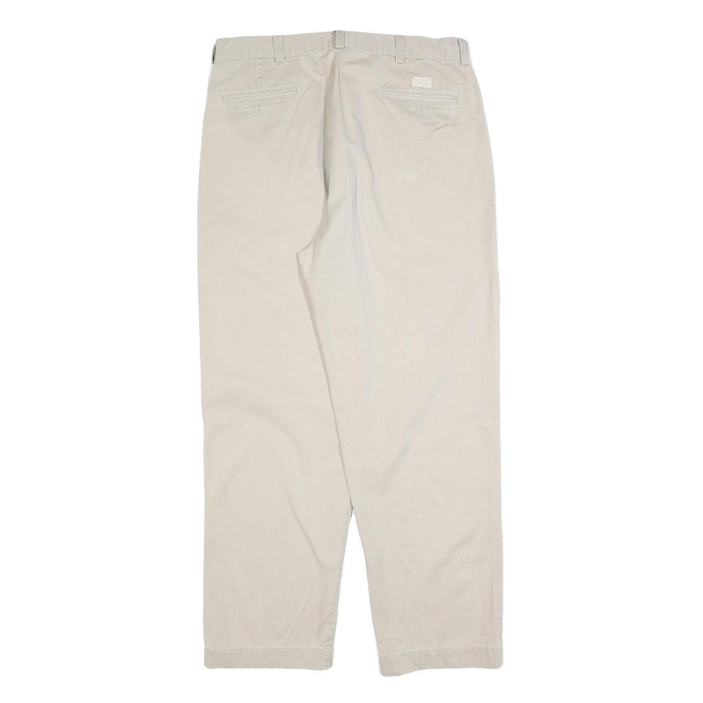 POLO RALPH LAUREN Mens Cotton Blend Beige Relaxed Straight Trousers W35 L32