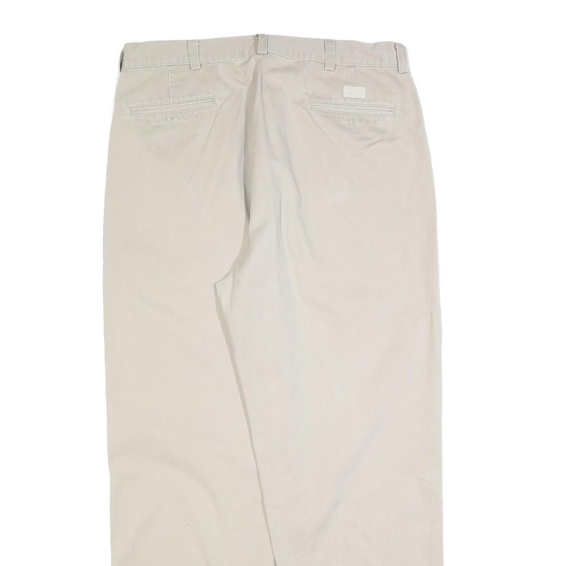 POLO RALPH LAUREN Mens Cotton Blend Beige Relaxed Straight Trousers W35 L32
