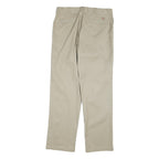 DICKIES Mens Cotton Blend Beige Regular Straight Trousers W36 L34 Workwear Zip