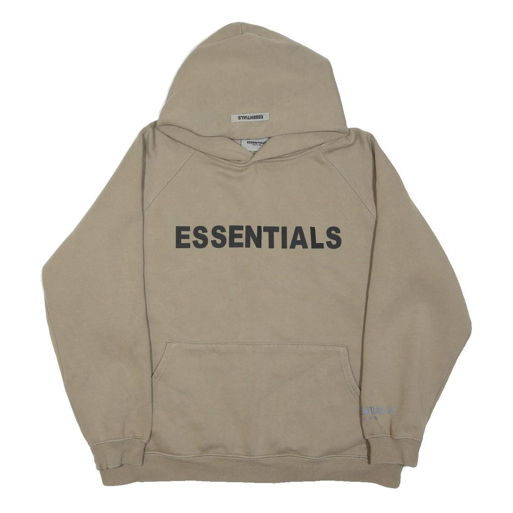 FEAR OF GOD ESSENTIALS Womens Beige Hoodie L Cotton Blend Casual Pullover