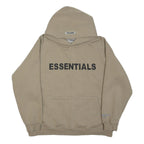 FEAR OF GOD ESSENTIALS Womens Beige Hoodie L Cotton Blend Casual Pullover