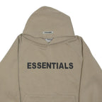 FEAR OF GOD ESSENTIALS Womens Beige Hoodie L Cotton Blend Casual Pullover