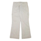 GLORIA VANDERBILT Womens Cotton Blend Beige Relaxed Wide-Leg Trousers W30 L32