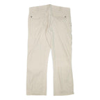 ANGELO LITRICO Mens Cotton Blend Beige Relaxed Straight Trousers W38 L31 Casual
