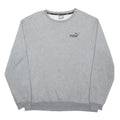 PUMA Mens Grey XL Crew Neck Sweatshirt Cotton Blend Casual Sportswear
