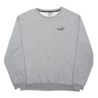 PUMA Mens Grey XL Crew Neck Sweatshirt Cotton Blend Casual Sportswear