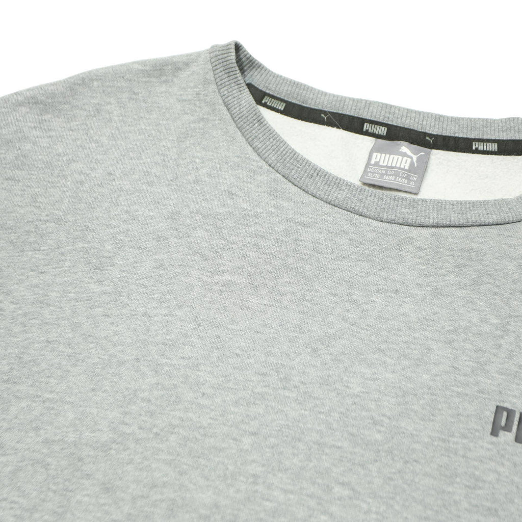 PUMA Mens Grey XL Crew Neck Sweatshirt Cotton Blend Casual Sportswear