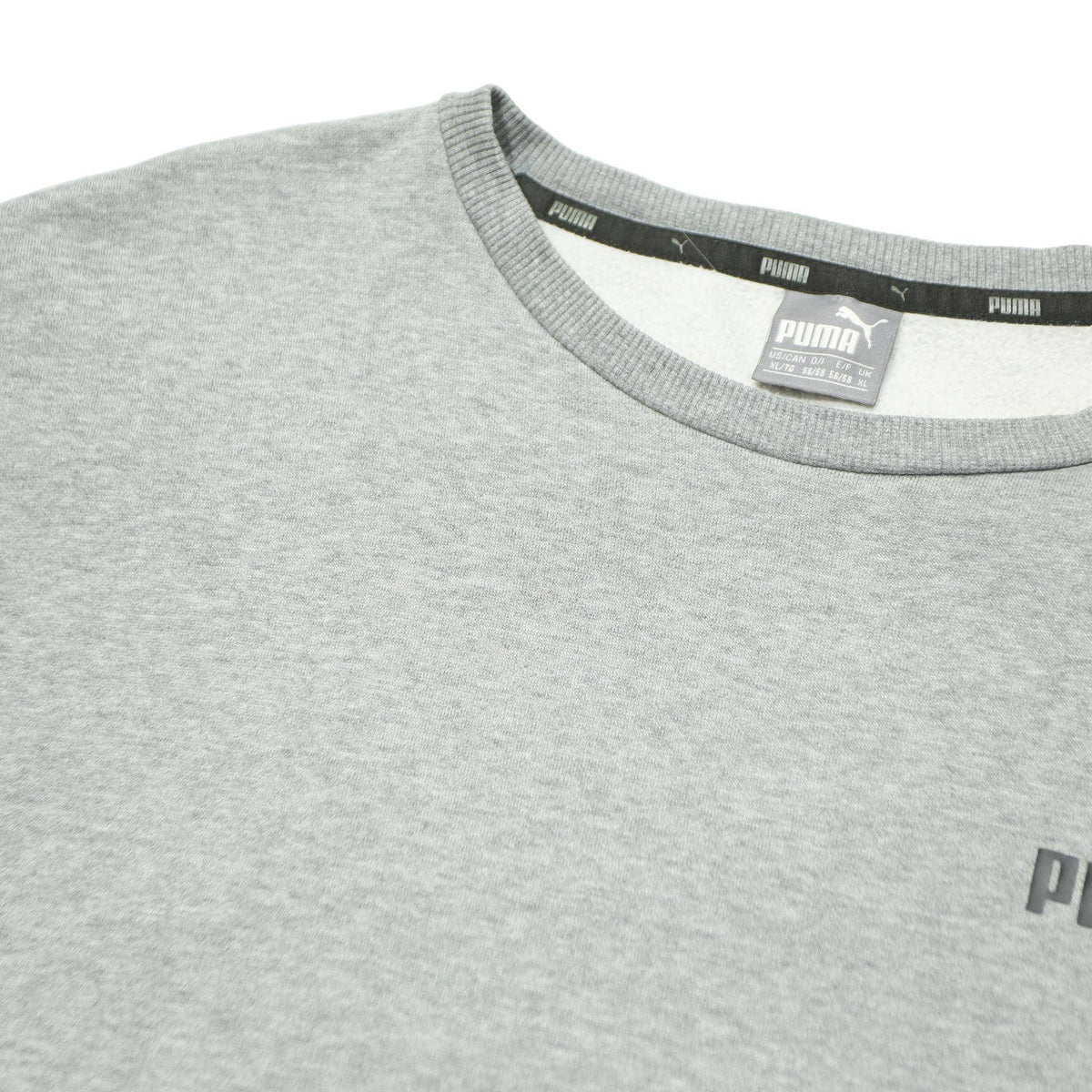 PUMA Mens Grey XL Crew Neck Sweatshirt Cotton Blend Casual Sportswear