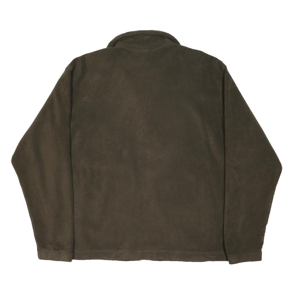 COLUMBIA Mens Brown Fleece Pullover Plain Crew Neck Basic Knit L Outdoor Hiking