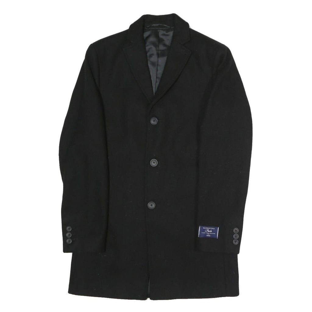 NEXT Womens Black Wool Jacket S Button Closure Classic Formal Coat