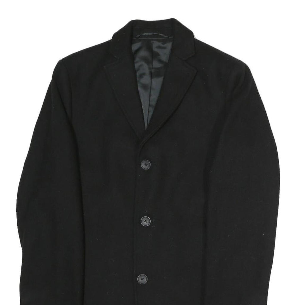 NEXT Womens Black Wool Jacket S Button Closure Classic Formal Coat