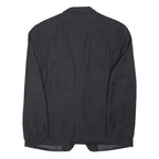 TOMMY HILFIGER Mens Black & Grey Wool Blazer Jacket XL Woven Check Classic
