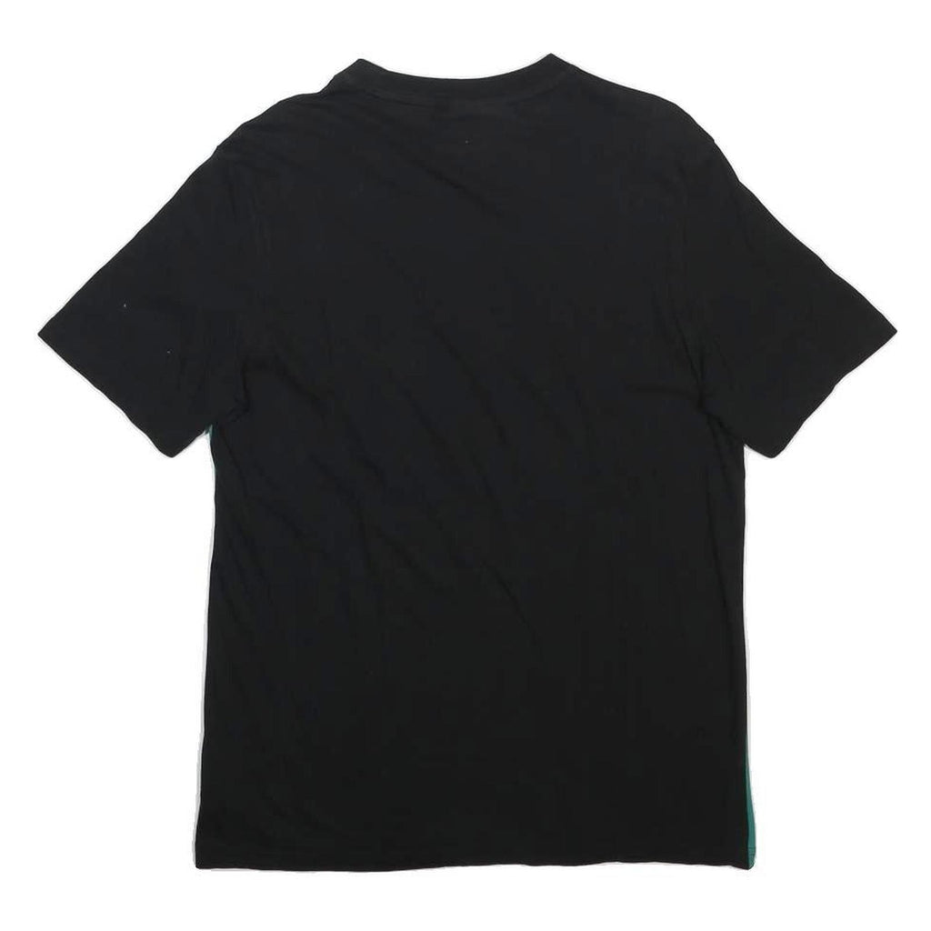 FILA Mens Black & Teal Cotton Blend T-Shirt M Short Sleeve Crew Neck Logo