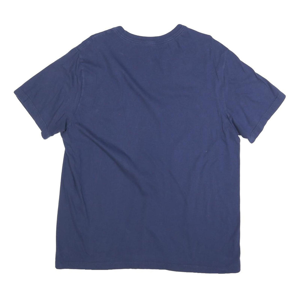 NIKE Mens Blue T-Shirt M Short Sleeve Crew Neck Cotton Blend Graphic Print