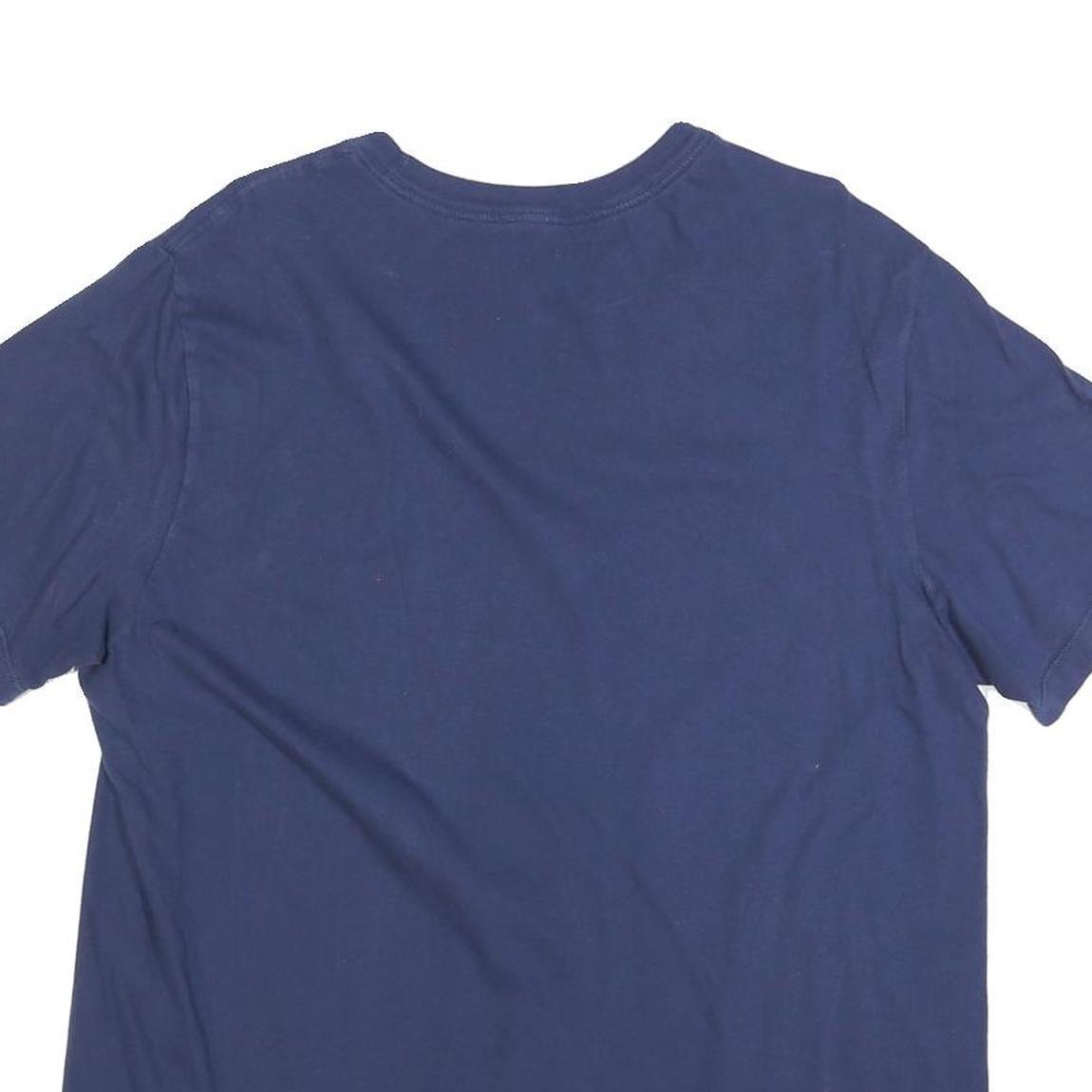 NIKE Mens Blue T-Shirt M Short Sleeve Crew Neck Cotton Blend Graphic Print