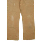 DICKIES Mens Jeans Beige Regular Straight Cotton Blend W34 L30 Workwear Zip
