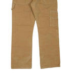 DICKIES Mens Jeans Beige Regular Straight Cotton Blend W34 L30 Workwear Zip