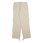 CARHARTT Womens Beige Regular Straight Trousers W27 L32 Cargo Cotton Blend Zip