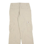 CARHARTT Womens Beige Regular Straight Trousers W27 L32 Cargo Cotton Blend Zip