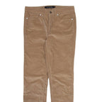 CALVIN KLEIN JEANS Womens Corduroy Trousers Beige Slim Straight W30 L29