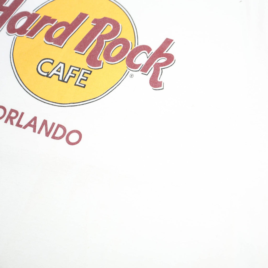 HARD ROCK CAFE Mens White Orlando Graphic T-Shirt M Short Sleeve Crew Neck