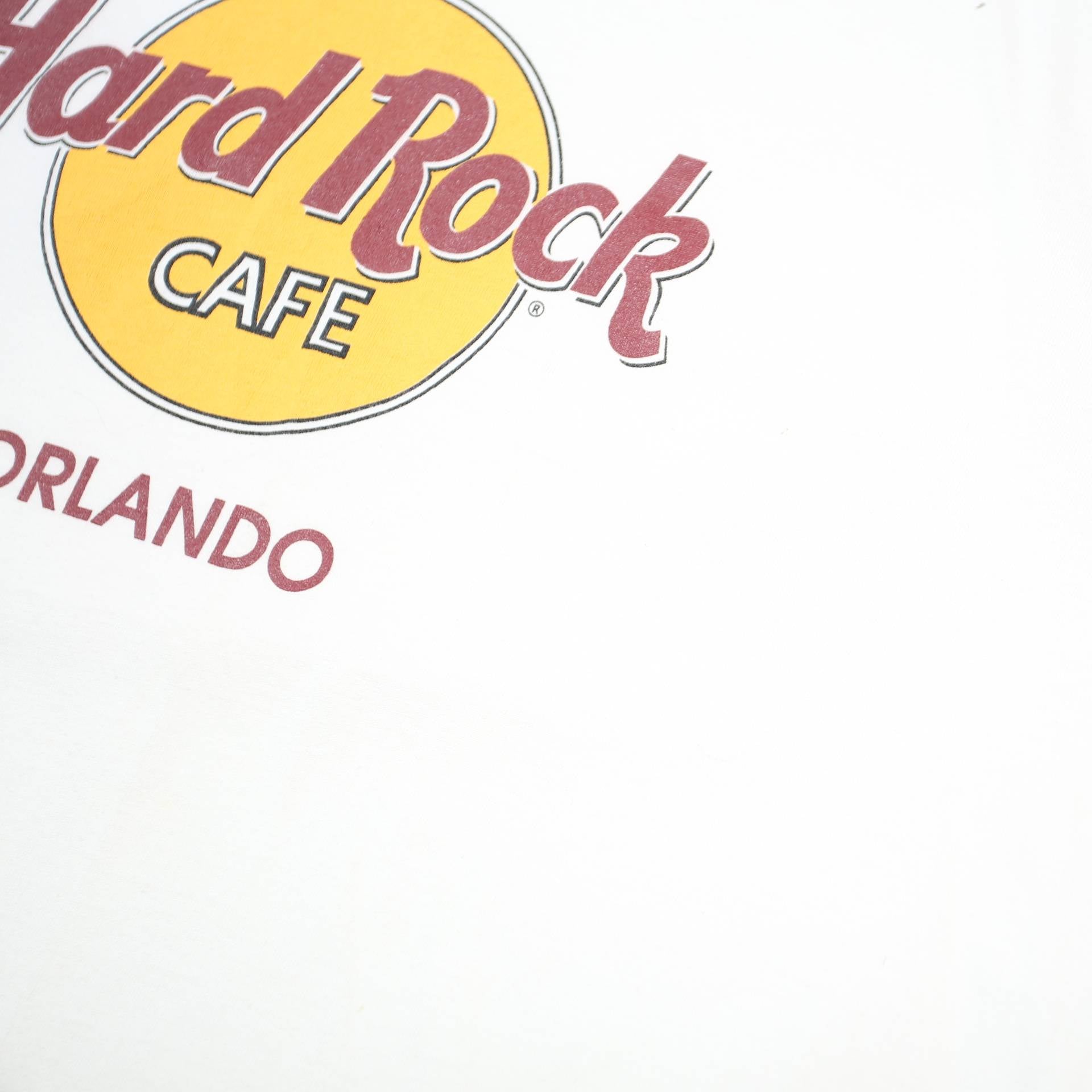 HARD ROCK CAFE Mens White Orlando Graphic T-Shirt M Short Sleeve Crew Neck